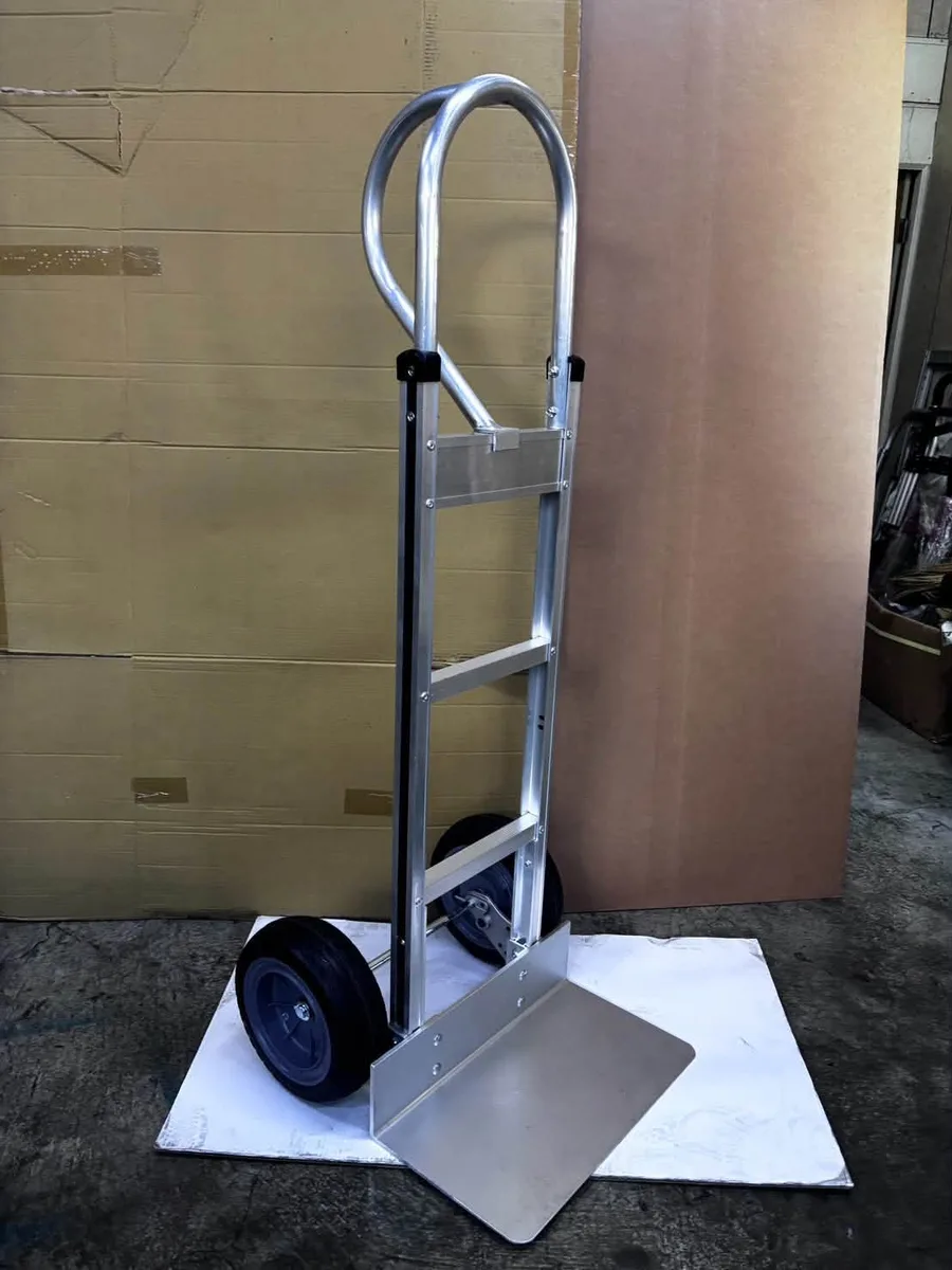 60-inch professional convertible hand truck assembled with an oversized nose plate